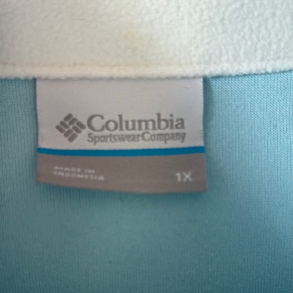 Columbia Sky Blue Light Weight Fleece Pullover 1X - Picture 6 of 14